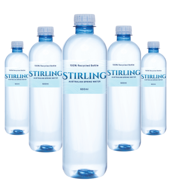 Australian spring water recycled plastic bottles
